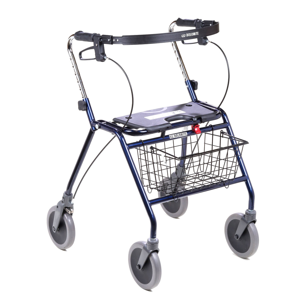 Maxi Heavy Duty 4-Wheel Walker – Extra-Wide Bariatric Rollator with Padded Seat for Safe Home Mobility