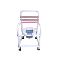 Mor-Medical 18" Deluxe New Era Infection Control Commode Chair with Commode Pail and Soft Touch Folding Footrest