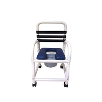 Mor-Medical 18" Deluxe New Era Infection Control Commode Chair with Commode Pail and Soft Touch Folding Footrest