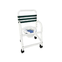 Mor-Medical 18" Deluxe New Era Infection Control Commode Chair with Commode Pail and Soft Touch Folding Footrest
