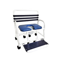 Mor-Medical 30" Deluxe New Era Infection  Shower Commode Chair with Removable Soft Seat and Footrest