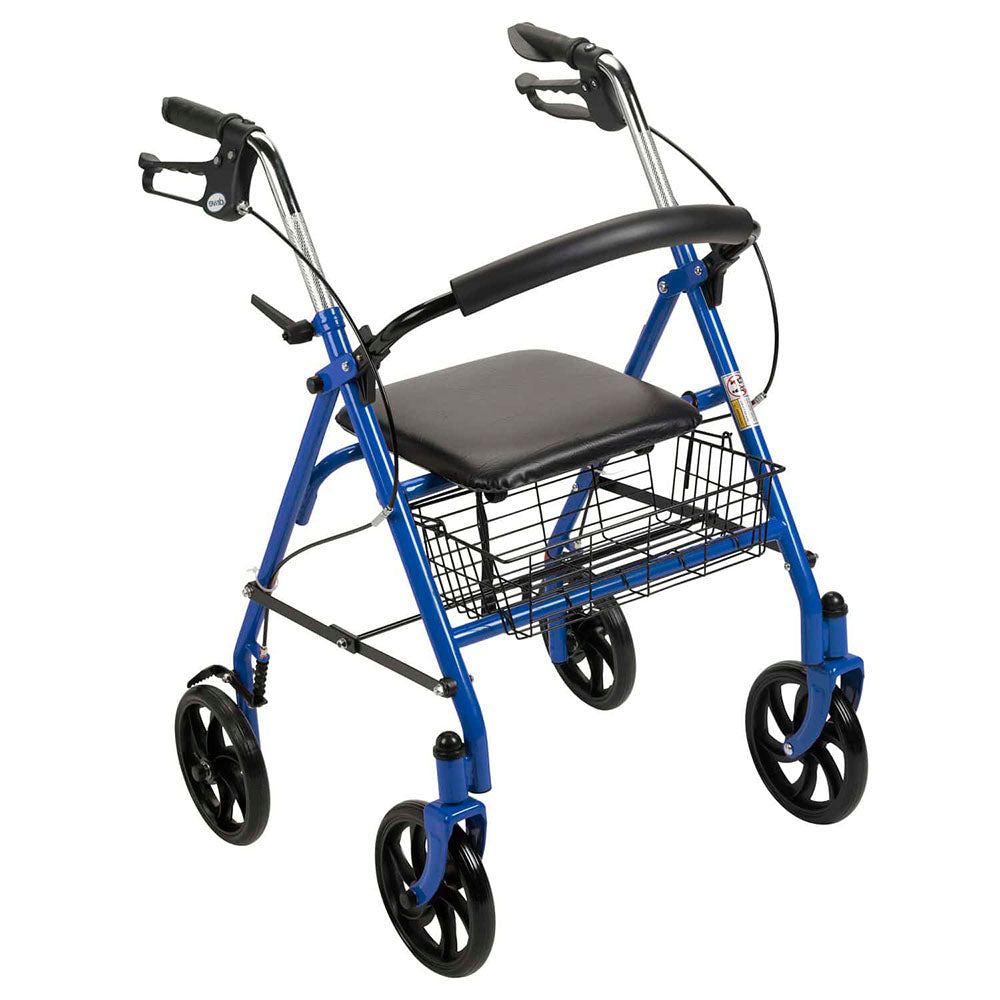 Drive Medical Go-Lite Bariatric Steel Rollator | 500 lbs Capacity Reinforced Mobility Solution
