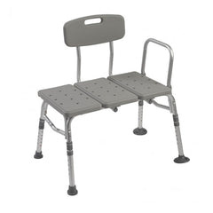 Drive Medical Plastic Tub Transfer Bench with Adjustable Backrest