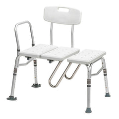 Drive Medical Splash Defense Bariatric Tub Transfer Bench with Curtain Guard Protection