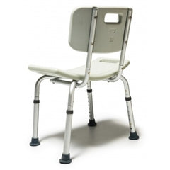 Bath Seat W/Back Steel Blue Lumex 1 Ea Unassembled