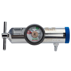 MERET 0-25LPM All Brass Regulator with Hose Barb