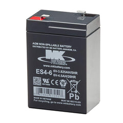 MK Battery 6V 4.5 Ah Small Sealed Lead-Acid
