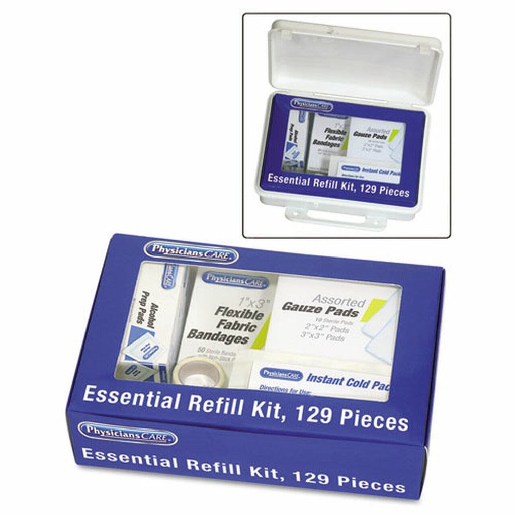 First Aid Only Essentials Refill Kit | 129-Piece ANSI A 2015 Compliant Medical Supply Pack