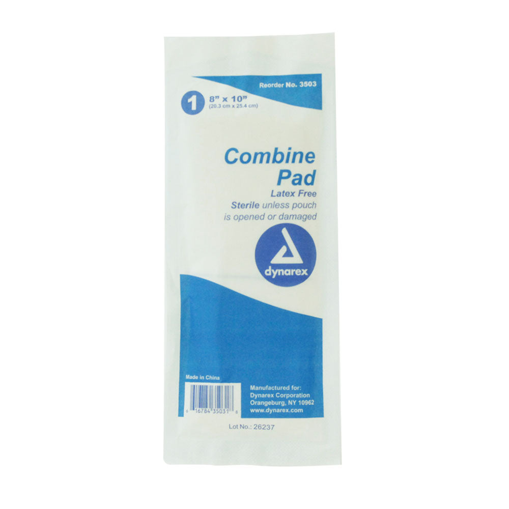 MayDay 10447 Dynarex 8" x 10" ABD Combine Pad - Sterile Trauma Dressing