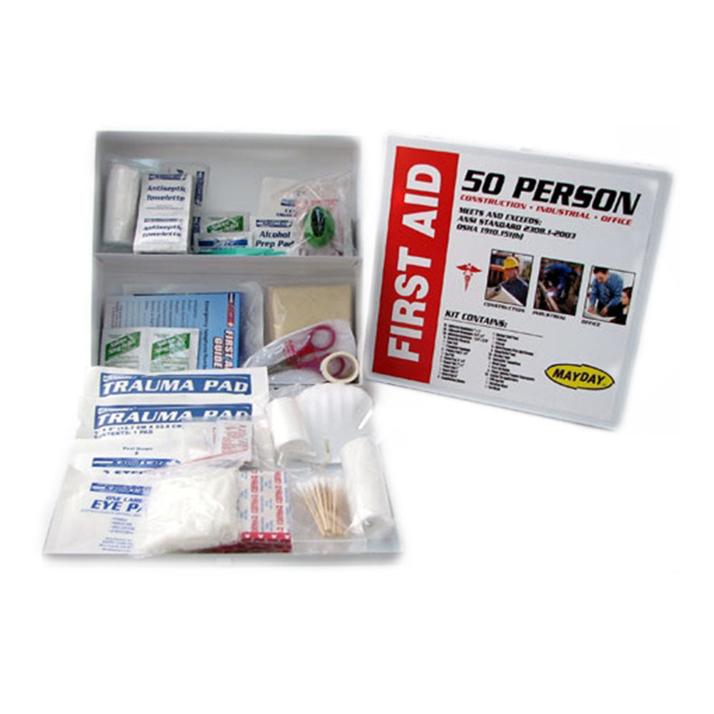 MayDay 50 Person Metal First Aid Cabinet