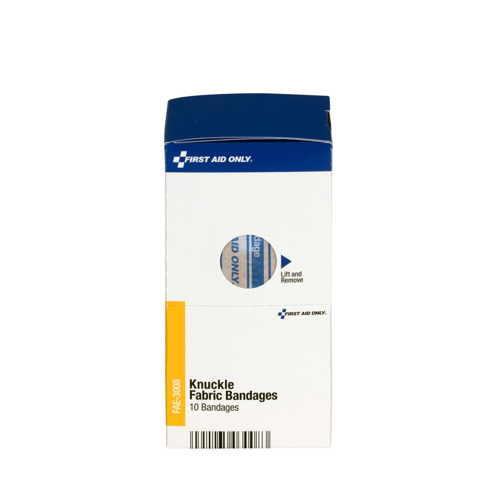 First Aid Only SmartCompliance Fabric Knuckle Bandages for Workplace Safety Cabinets | 10 Per Box