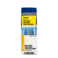 First Aid Only Smart Compliance Refill 1" x 3" Blue Metal Detectable Bandages, 25 Per Box