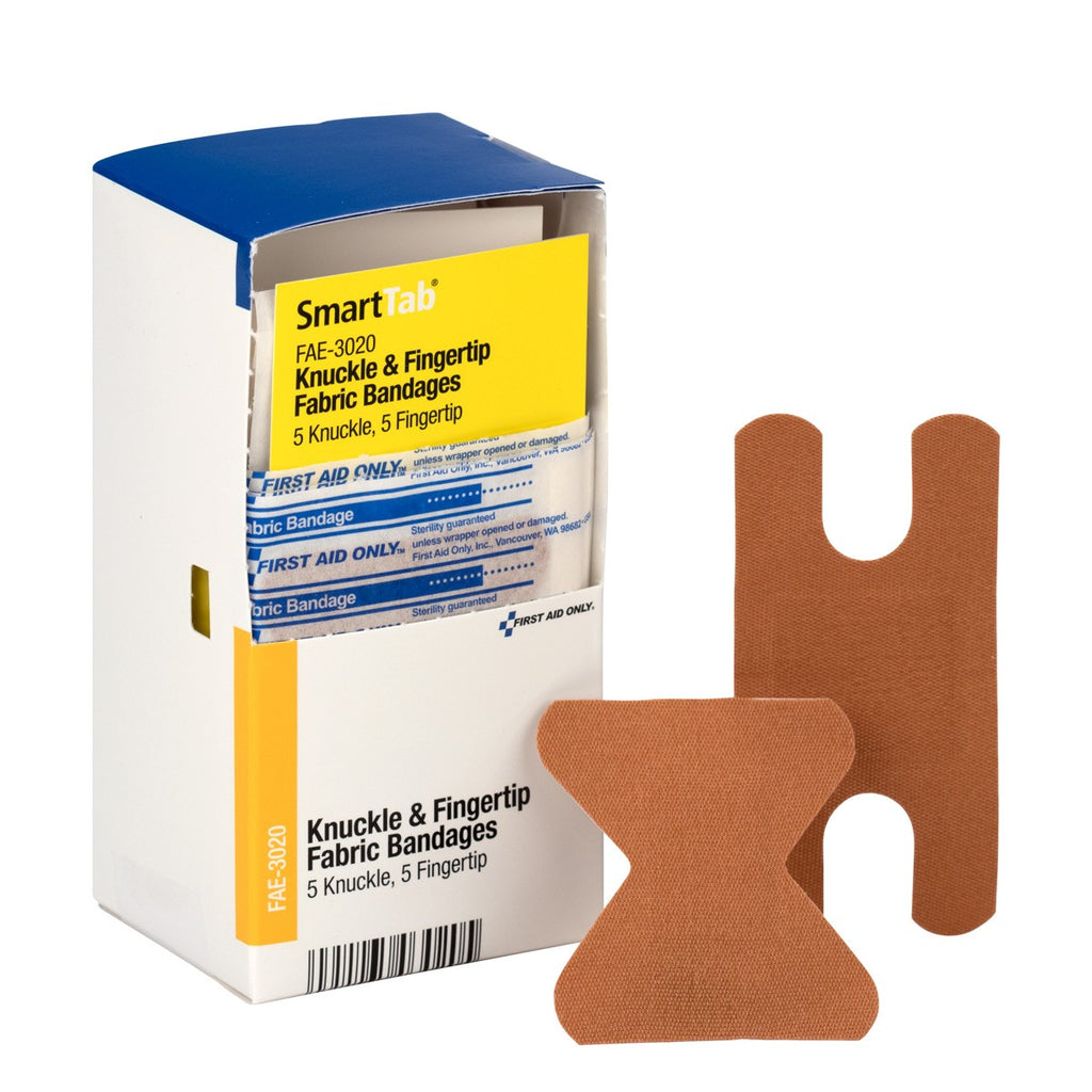 First Aid Only SmartCompliance Assorted Fabric Knuckle and Fingertip Bandages