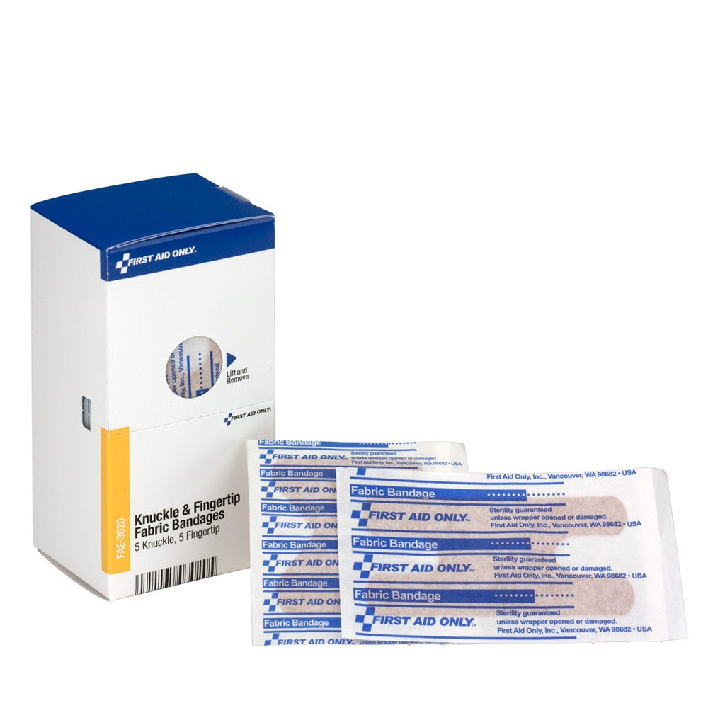 First Aid Only SmartCompliance Assorted Fabric Knuckle and Fingertip Bandages
