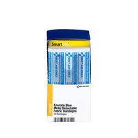 First Aid Only Smart Compliance Refill Knuckle Blue Metal Detectable Bandages, 20 Per Box(Pack of 85)