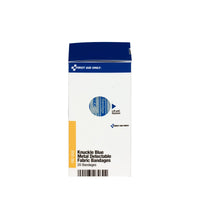 First Aid Only Smart Compliance Refill Knuckle Blue Metal Detectable Bandages, 20 Per Box(Pack of 85)
