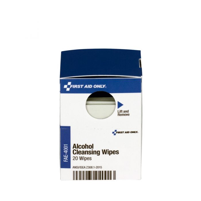 First Aid Only SmartCompliance Alcohol Antiseptic Cleansing Wipes | 20 Per Box
