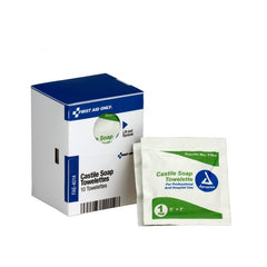 First Aid Only SmartCompliance Refill Castile Soap Wipes, 10 Per Box