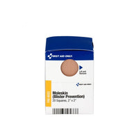 First Aid Only 2" x 2" SmartCompliance Moleskin Blister Prevention Refill, 20 Per Box(Pack of 75)