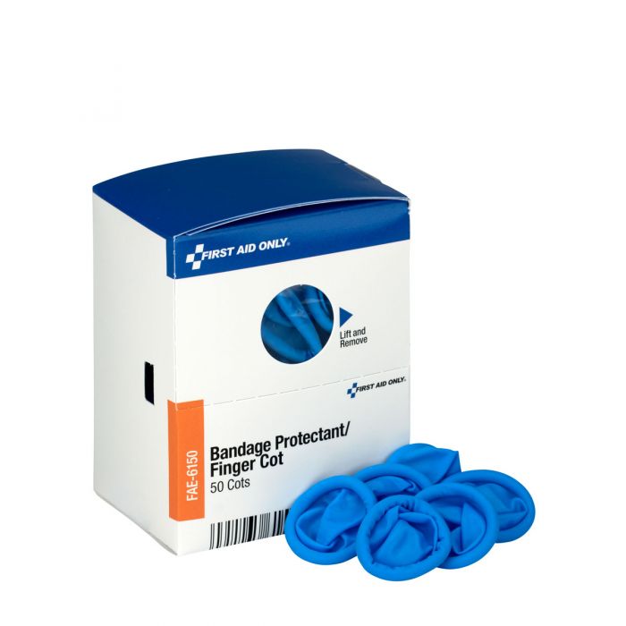 First Aid Only SmartCompliance Nitrile Finger Cots, Large | 50 Per Box