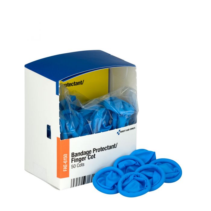 First Aid Only SmartCompliance Nitrile Finger Cots, Large | 50 Per Box