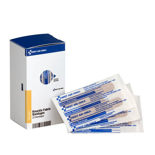 First Aid Only SmartCompliance Adhesive Fabric Knuckle Bandages | 20 Per Box