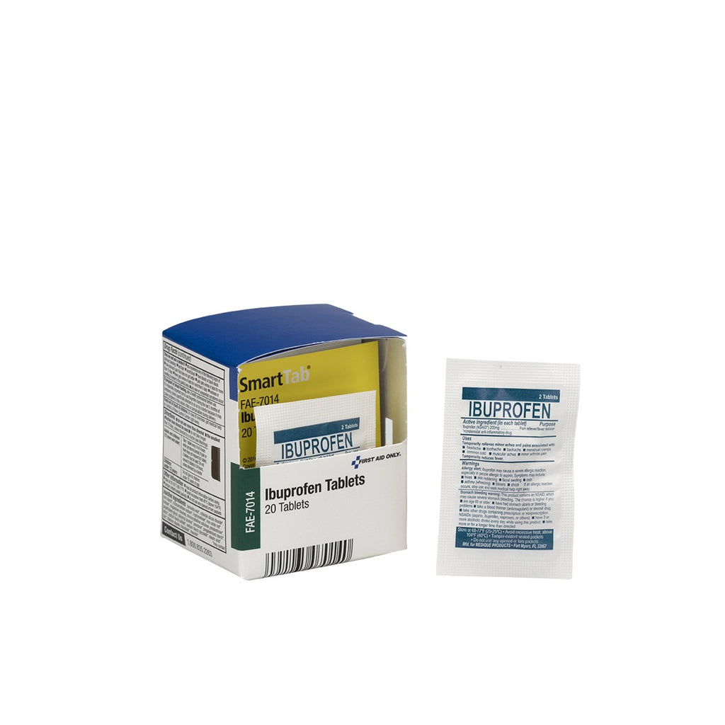 First Aid Only SmartCompliance Ibuprofen 200mg Pain Reliever Tablets