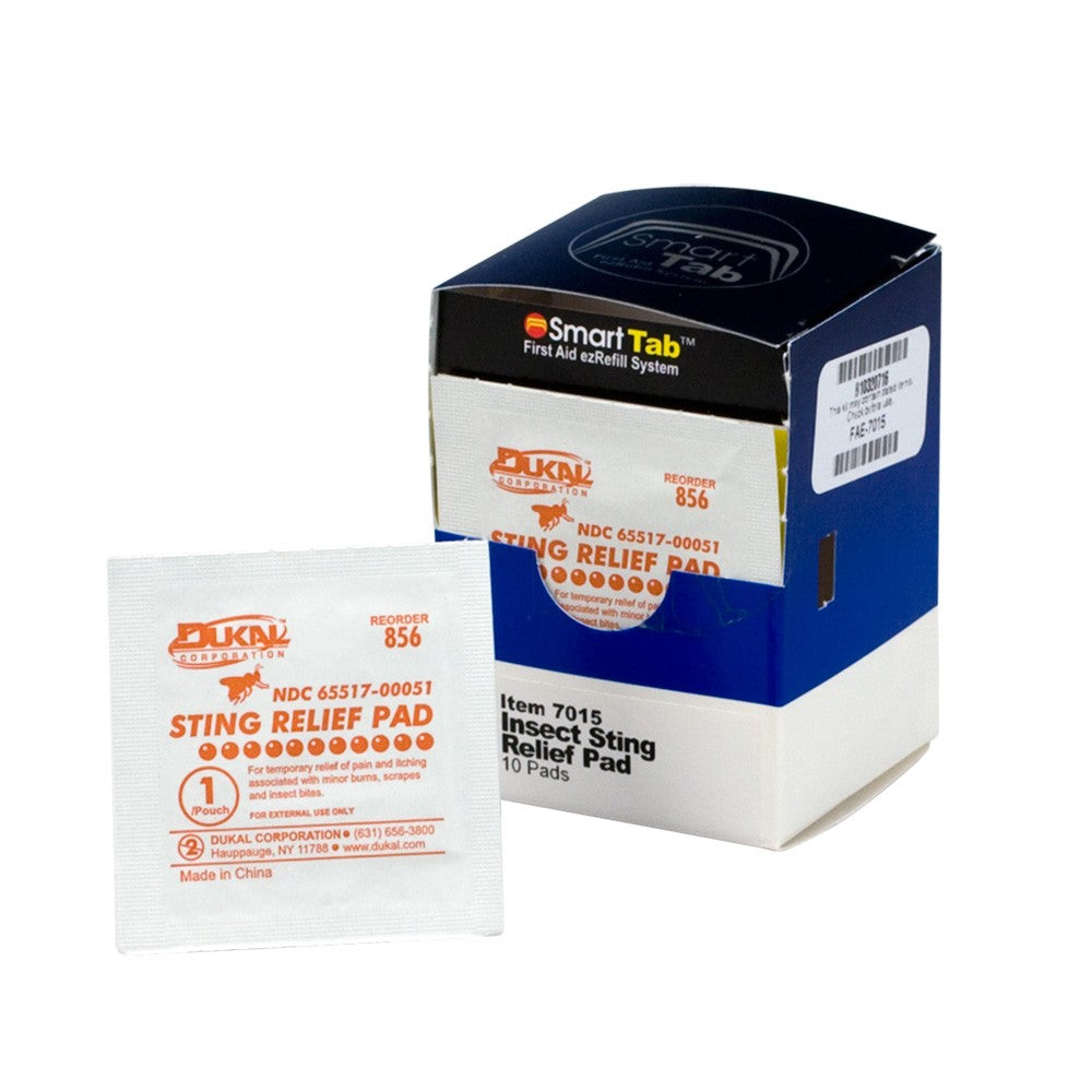 First Aid Only SmartCompliance Refill Sting Relief Wipes, 10 Count