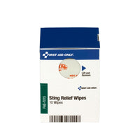 First Aid Only Smart Compliance Refill Sting Relief Wipes, 10 Per Box(Pack of 75)