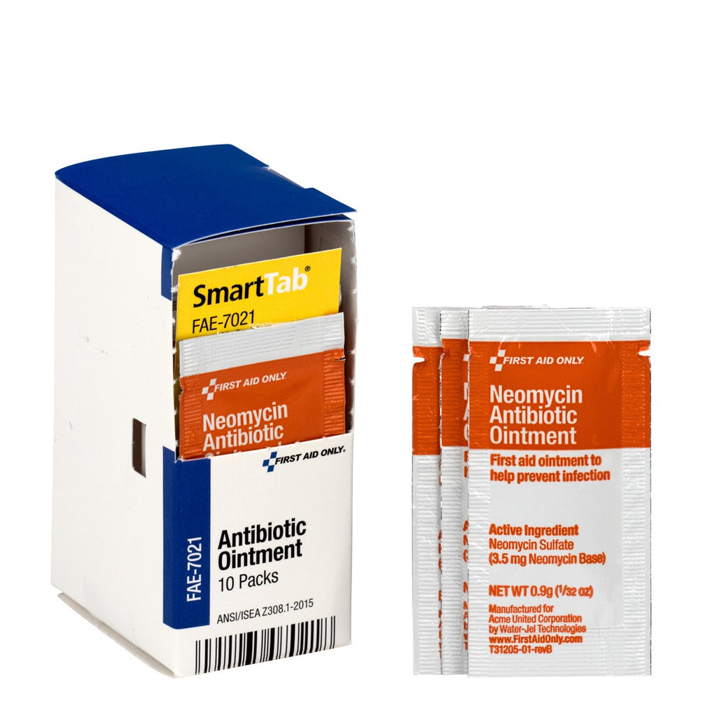 First Aid Only SmartCompliance Triple Antibiotic Ointment Packets | 10 Per Box