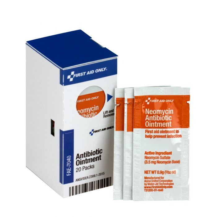 First Aid Only SmartCompliance Triple Antibiotic Ointment Packets Refill | 20 Per Box