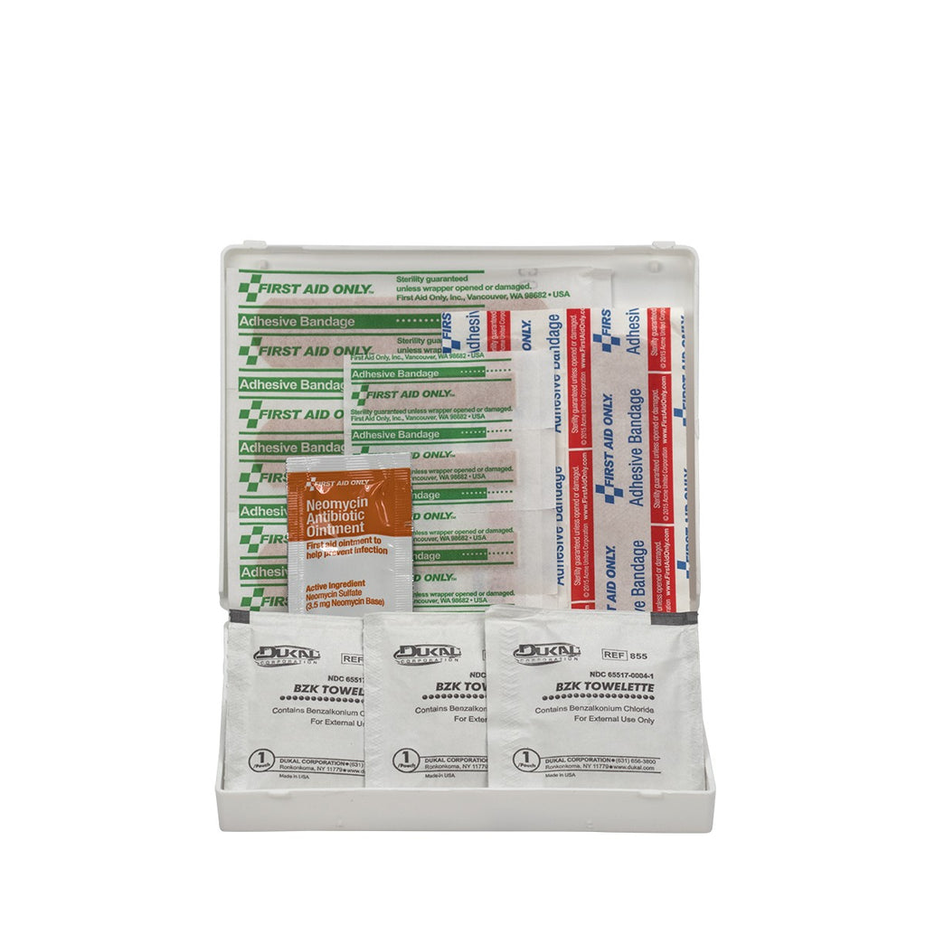 First Aid Only 17-Piece Travel First Aid Kit | Compact Plastic Case