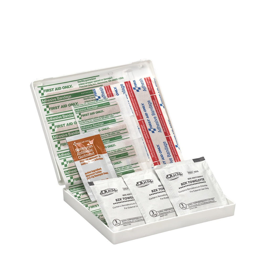 First Aid Only 17-Piece Travel First Aid Kit | Compact Plastic Case