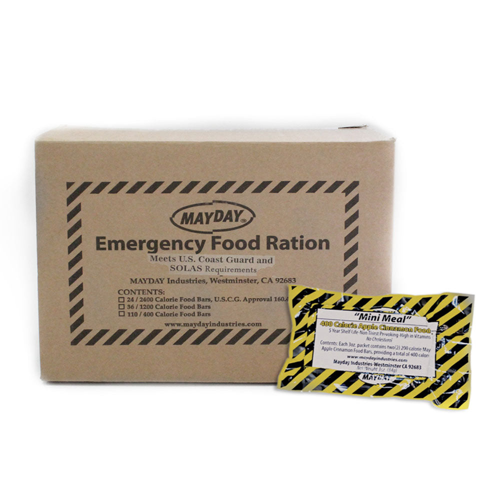 MayDay 400 Calorie Emergency Food Bar - 110 Count Case for Institutional Preparedness