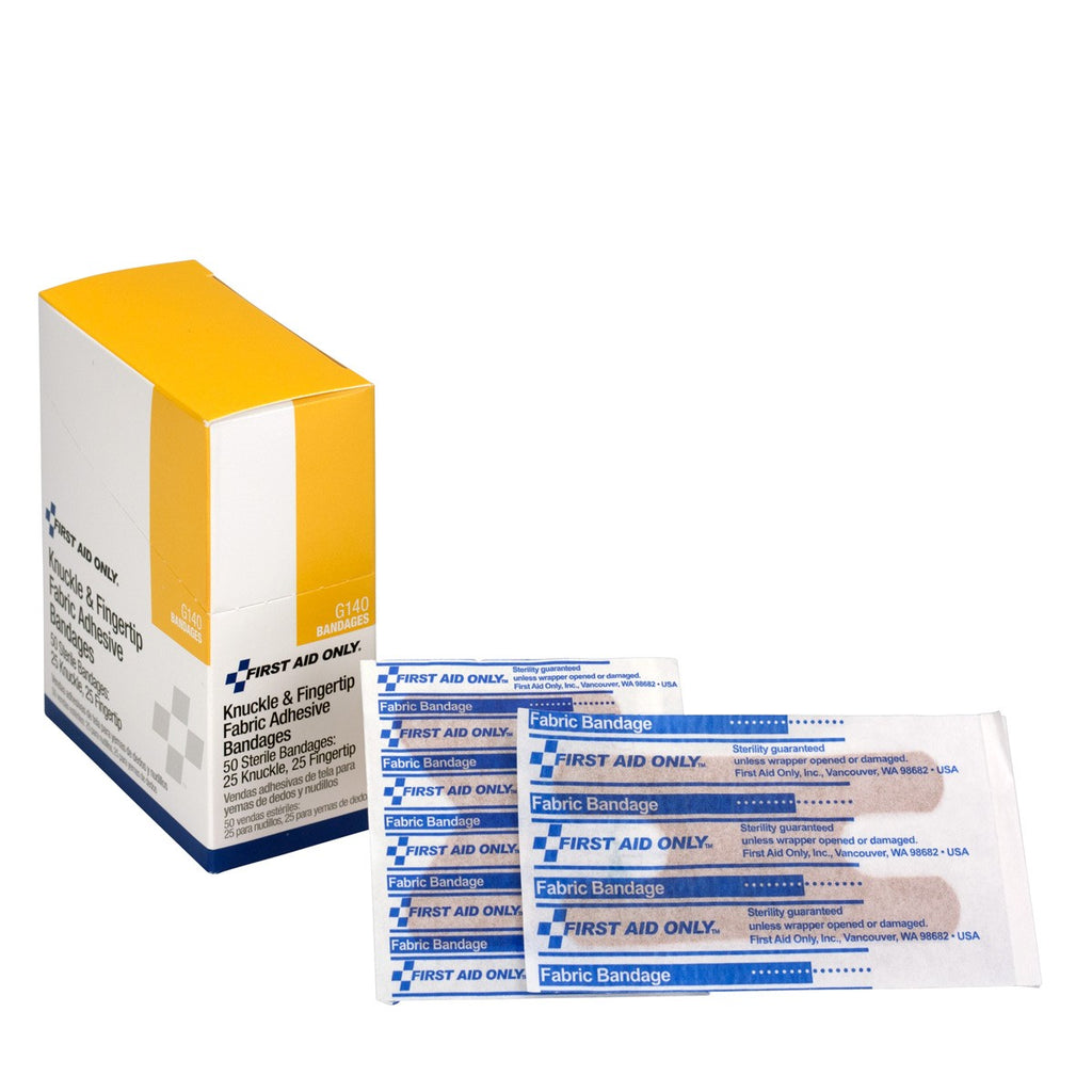 First Aid Only Assorted Heavy-Weight Woven Fabric Bandages | Knuckle and Fingertip
