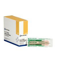 First Aid Only 3/4" x 3" Plastic Bandages, 100 Per Box(Pack of 100)