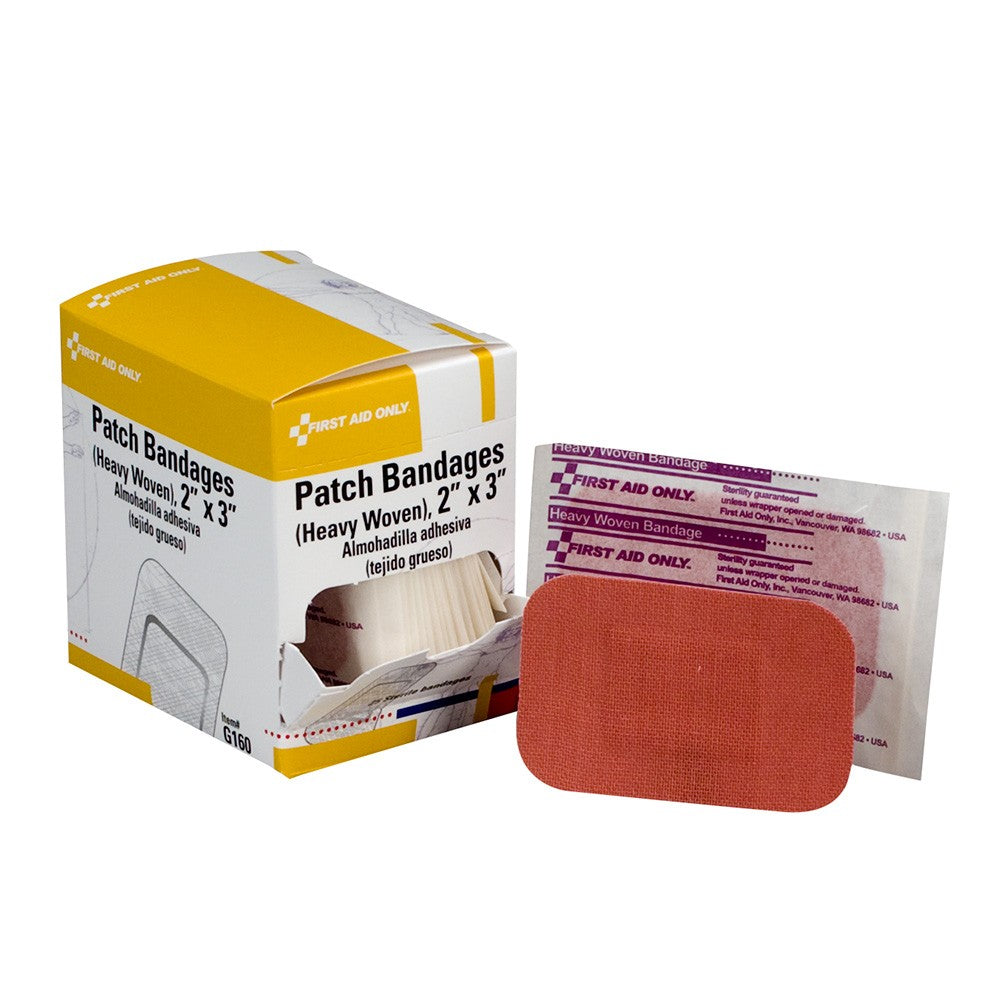 First Aid Only 2" x 3" Heavy-Weight Woven Fabric Bandages | 25 Per Box