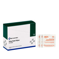 First Aid Only Sting Relief Wipes, 50 Per Box