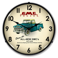 1956 GMC Trucks "Drive the All New GMCs" 14" LED Wall Clock
