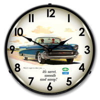 1957 Bel Air Convertible "It's Sweet, Smooth & Sassy" 14" LED Wall Clock