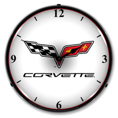 Corvette C6 Logo 14" LED Wall Clock