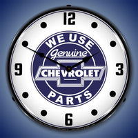 We Use Genuine Chevrolet Parts 14" LED Wall Clock