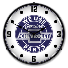 We Use Genuine Chevrolet Parts 14" LED Wall Clock