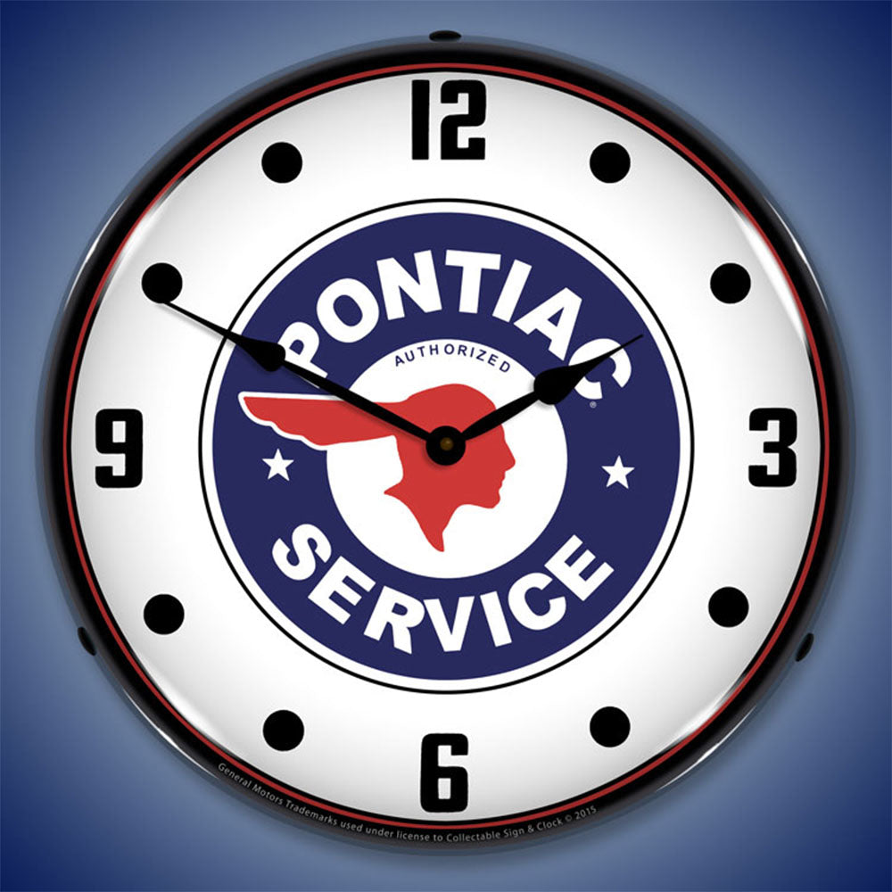 Pontiac Service 14" LED Wall Clock