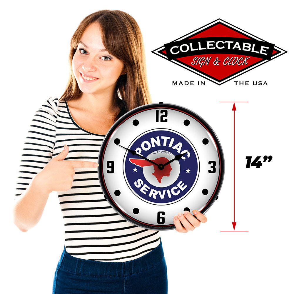 Pontiac Service 14" LED Wall Clock