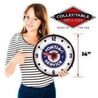 Pontiac Service 14" LED Wall Clock