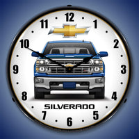 Chevrolet Silverado Blue 14" LED Wall Clock