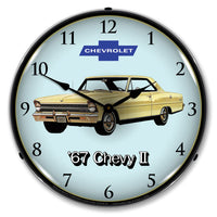 1967 Chevy II Nova Super Sport 14" LED Wall Clock