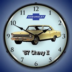 1967 Chevy II Nova Super Sport 14" LED Wall Clock