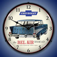 1957 Chevrolet Bel Air Nomad 14" LED Wall Clock